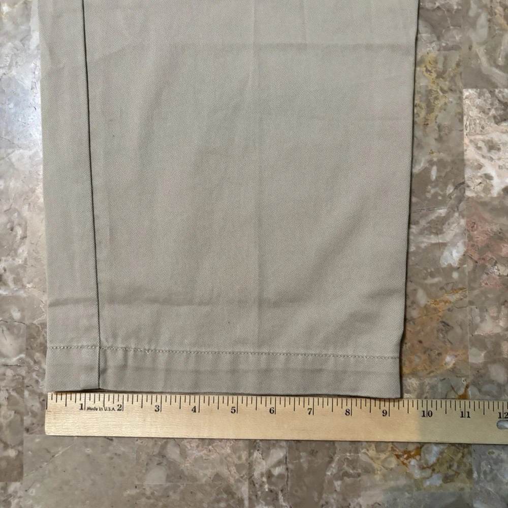 Polo Ralph Pants Mens 38x32 Khaki Tan Andrew Pant Double Pleat Vintage NEW
